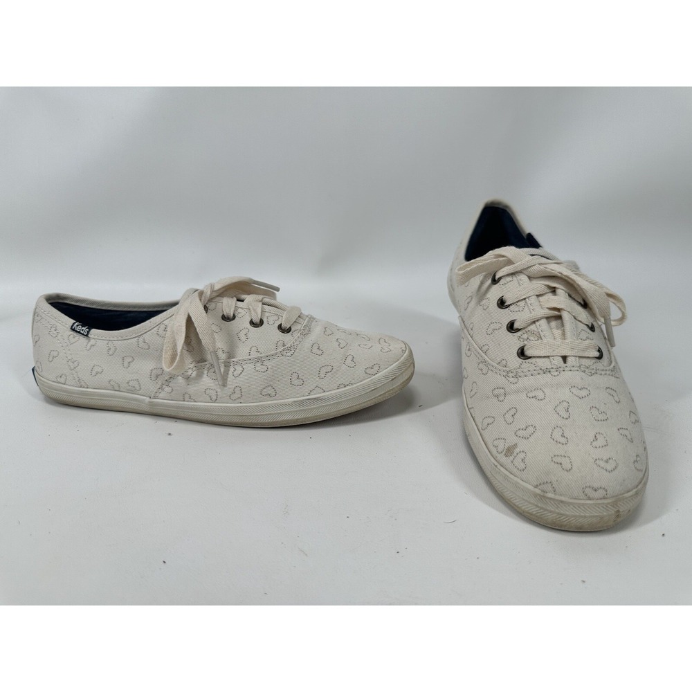 Taylor Swift‎ Keds White heart shoes women's size 7.5